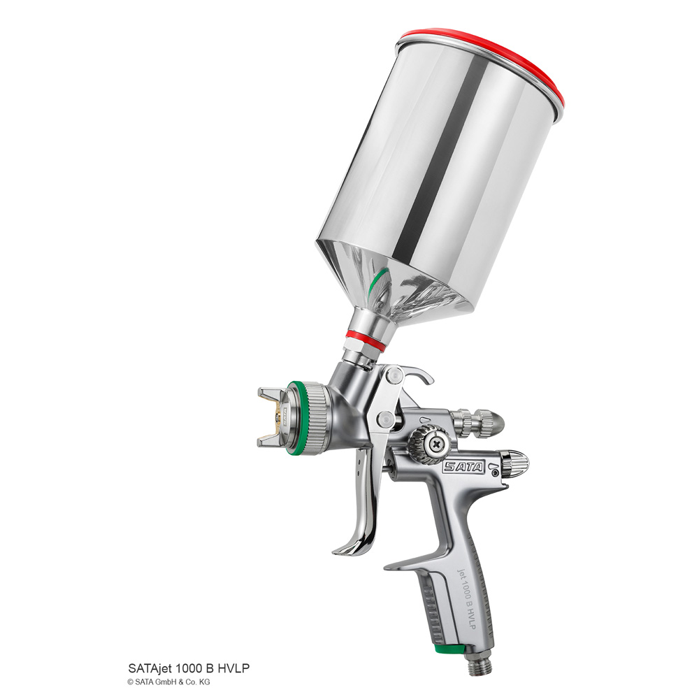 SATAjet 1000 B HVLP mit 0,75 l QCC Alu-Mehrwegbecher ohne Drehgelenk